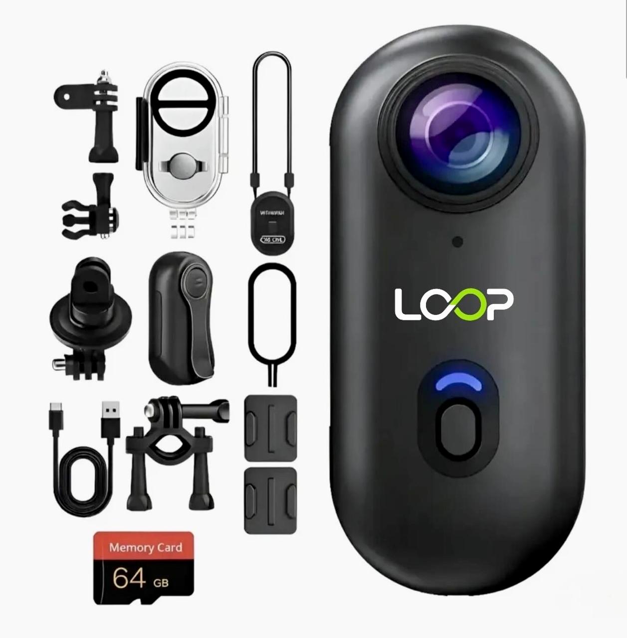 Cámara POV LOOP 4K con kit de accesorios